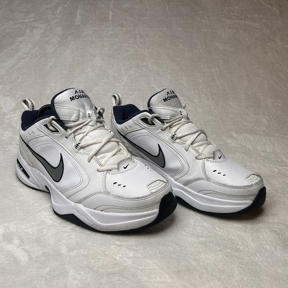 Nike Air Monarch IV White and Black Athletic Shoes